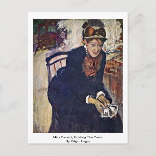 Miss Cassatt houdt de kaarten vast van Edgar Degas (Voorkant)