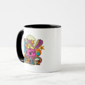 Miss Chatterbox en kleurrijke zwuiten Mok (Voorkant links)