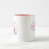 Miss Chatterbox en telefoon Tweekleurige Koffiemok (Center)