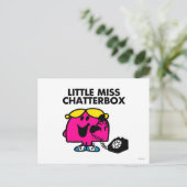 Miss Chatterbox en zwarte telefoon Briefkaart (Staand voorkant)