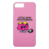 Miss Chatterbox en zwarte telefoon Case-Mate iPhone Case (Achterkant)