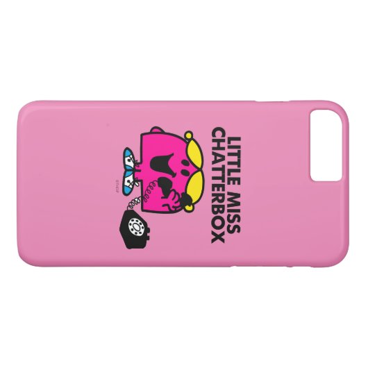 Miss Chatterbox en zwarte telefoon Case-Mate iPhone Case (Achterkant (Horizontaal))