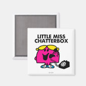 Miss Chatterbox en zwarte telefoon Magneet (Voorkant / Achterkant)