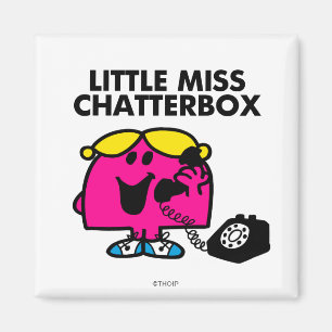 Miss Chatterbox en zwarte telefoon Magneet