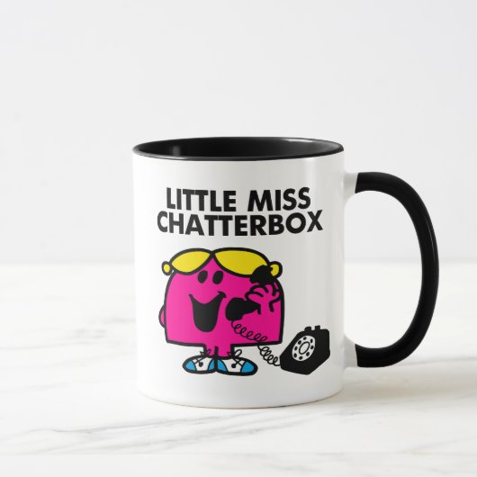 Miss Chatterbox en zwarte telefoon Mok (Rechts)