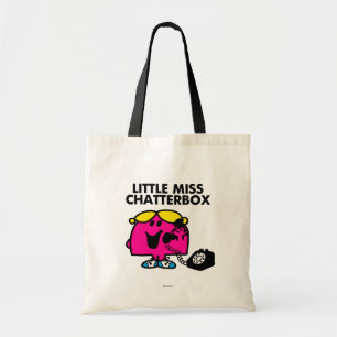 Miss Chatterbox en zwarte telefoon Tote Bag