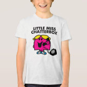 Miss Chatterbox en zwarte telefoon Tri-Blend Shirt (Voorkant)