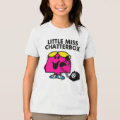 Miss Chatterbox en zwarte telefoon Tri-Blend Shirt (Voorkant)