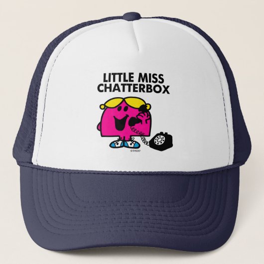 Miss Chatterbox en zwarte telefoon Trucker Pet (Voorkant)