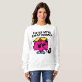 Miss Chatterbox en zwarte telefoon Trui (Voorkant volledig)