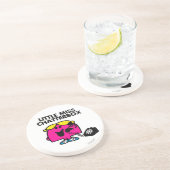 Miss Chatterbox en zwarte telefoon Zandsteen Onderzetter (Zijkant)