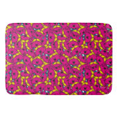 Miss Chatterbox | Helderroze patroon Badmat (Voorkant)