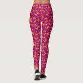 Miss Chatterbox | Helderroze patroon Leggings (Achterkant)