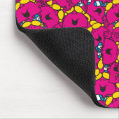 Miss Chatterbox | Helderroze patroon Muismat (Hoek)