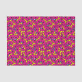 Miss Chatterbox | Helderroze patroon Tissuepapier (Voorkant)