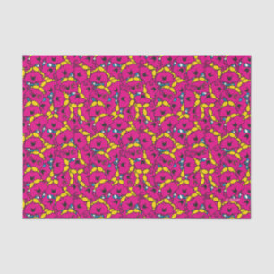 Miss Chatterbox   Helderroze patroon Tissuepapier