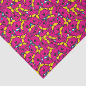 Miss Chatterbox | Helderroze patroon Tissuepapier (Detail)