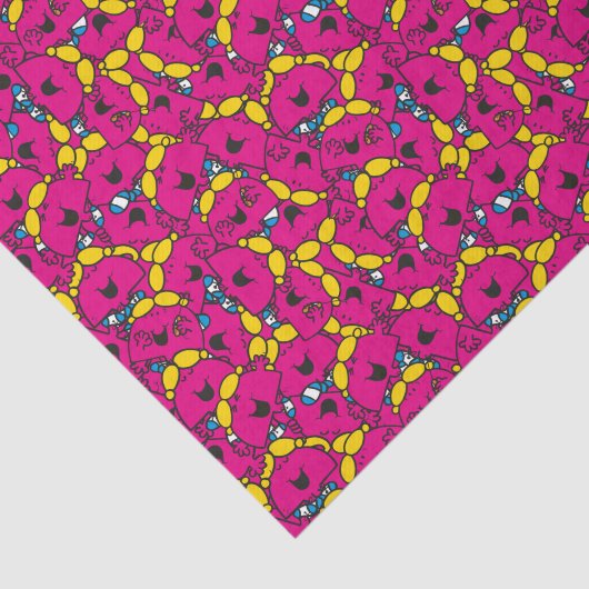 Miss Chatterbox | Helderroze patroon Tissuepapier (Detail)