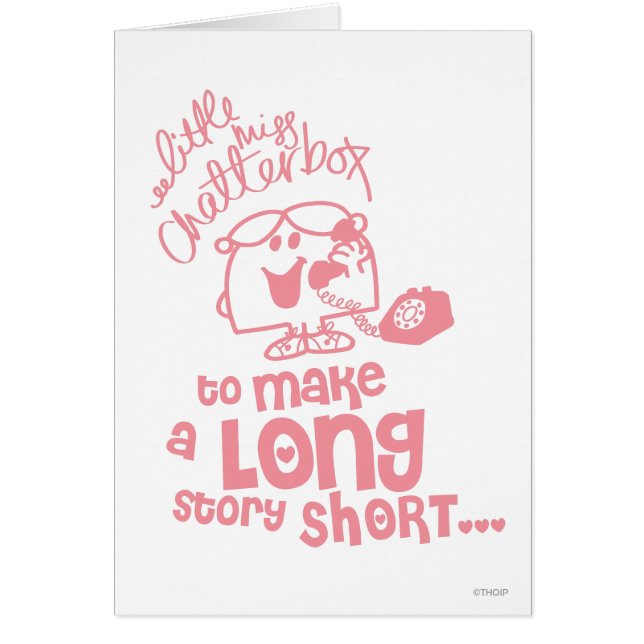 Miss Chatterbox | Korte voorraad lang papier (Voorkant)