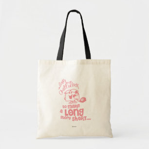 Miss Chatterbox   Korte voorraad lang papier Tote Bag