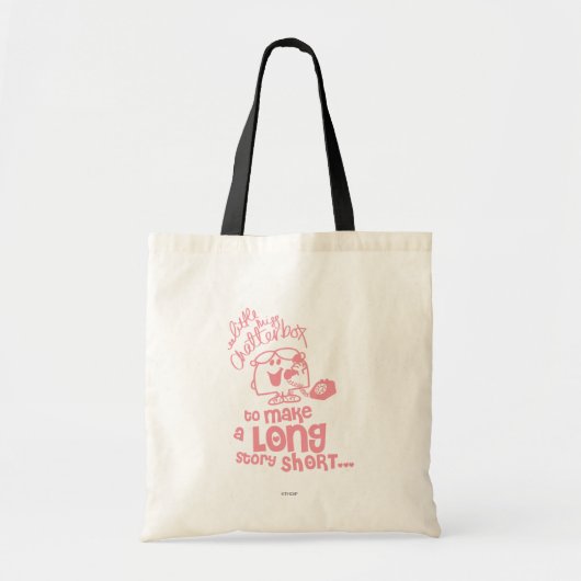 Miss Chatterbox | Korte voorraad lang papier Tote Bag (Voorkant)