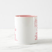 Miss Chatterbox | Korte voorraad lang papier Tweekleurige Koffiemok (Center)