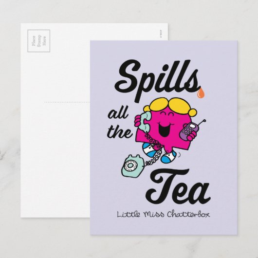 Miss Chatterbox morst alle thee Briefkaart (Voorkant / Achterkant)