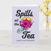 Miss Chatterbox morst alle thee Kaart (Gele Bloem)