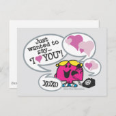 Miss Chatterbox zegt dat ik van je hou Briefkaart (Voorkant / Achterkant)