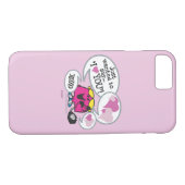 Miss Chatterbox zegt dat ik van je hou Case-Mate iPhone Case (Achterkant (Horizontaal))