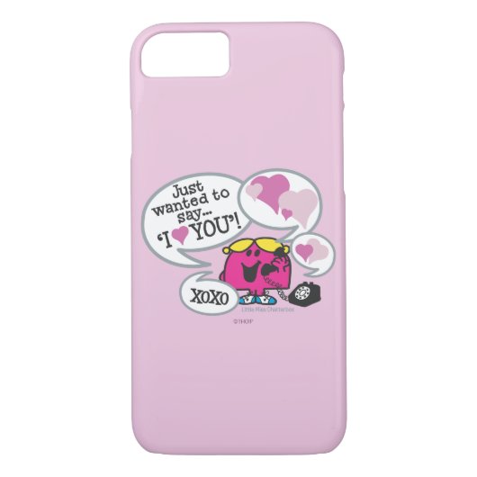 Miss Chatterbox zegt dat ik van je hou Case-Mate iPhone Case (Achterkant)