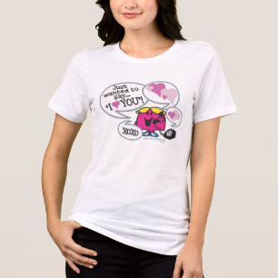 Miss Chatterbox zegt dat ik van je hou Tri-Blend Shirt