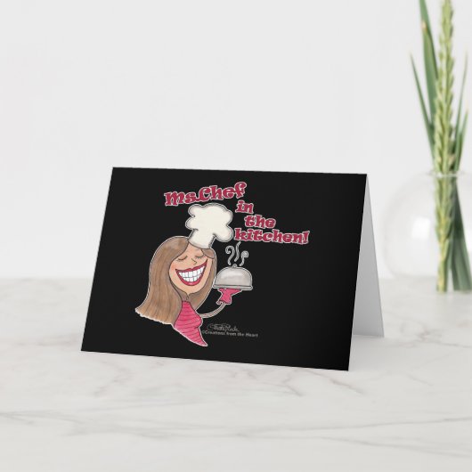 Miss Chef in de keuken Kaart (Voorkant)