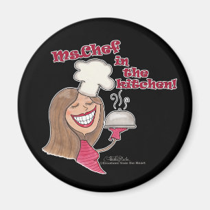 Miss Chef in de keuken Magneet
