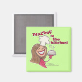 Miss Chef in de keuken Magneet (Voorkant / Achterkant)