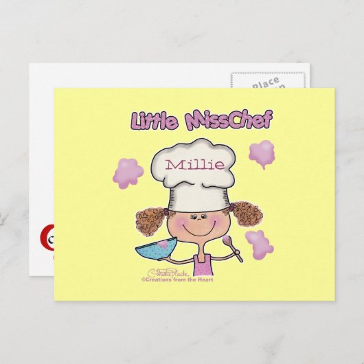 Miss Chef Personaliseren Briefkaart (Voorkant / Achterkant)