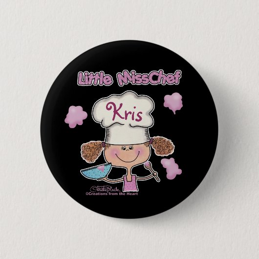 Miss Chef Personaliseren Ronde Button 5,7 Cm (Voorkant)