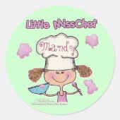 Miss Chef Personaliseren Ronde Sticker (Voorkant)