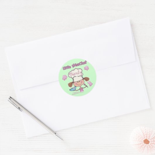 Miss Chef Personaliseren Ronde Sticker (Envelop)