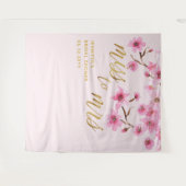 Miss Cherry Blossom Sakura Bridal Backdrop Wandkleed (Voorkant (horizontaal))