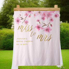 Miss Cherry Blossom Sakura Bridal Backdrop Wandkleed
