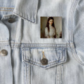 Miss Christelijke Elspeth Mallock Vierkante Button 5,1 Cm (In situ)