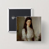 Miss Christelijke Elspeth Mallock Vierkante Button 5,1 Cm (Voorkant /achterkant)
