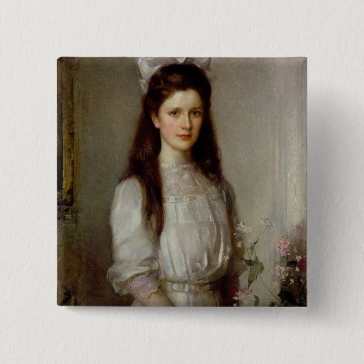 Miss Christelijke Elspeth Mallock Vierkante Button 5,1 Cm (Voorkant)