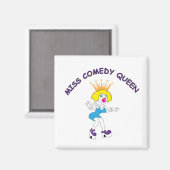 Miss Comedy Queen Square Magnet (Voorkant / Achterkant)