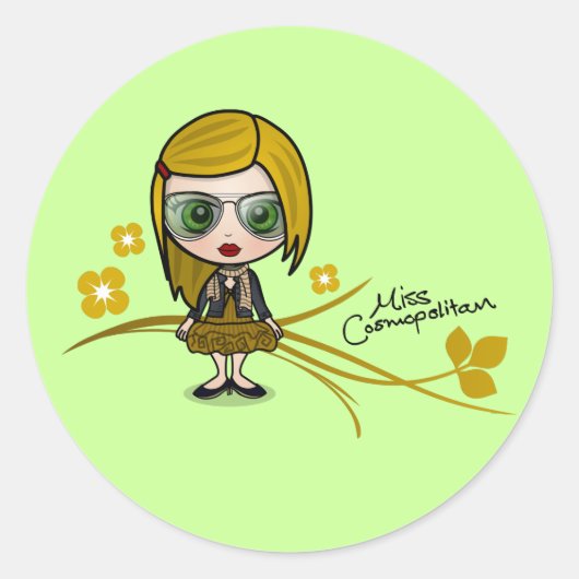 "Miss Cosmopolitan" Stickers (Voorkant)