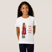 Miss Cranky Pants: Pouting Girl: Pastel Art T-shirt (Voorkant volledig)
