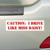 Miss Daisy Bumpersticker (Op auto)