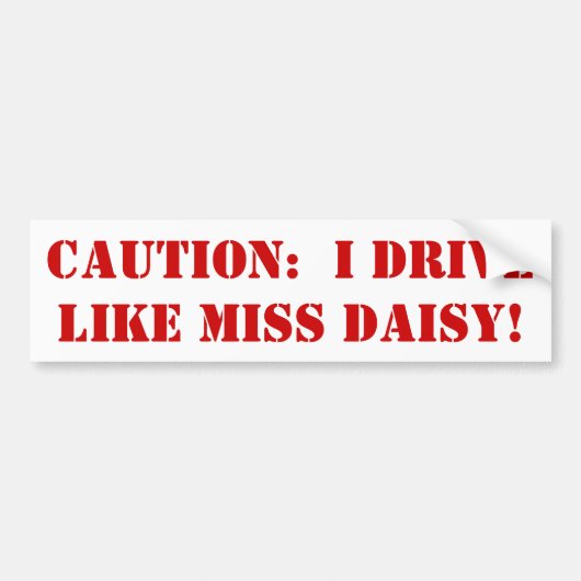 Miss Daisy Bumpersticker (Voorkant)
