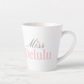 Miss Delulu – Cute Aesthetic  Latte Mok (Rechts)